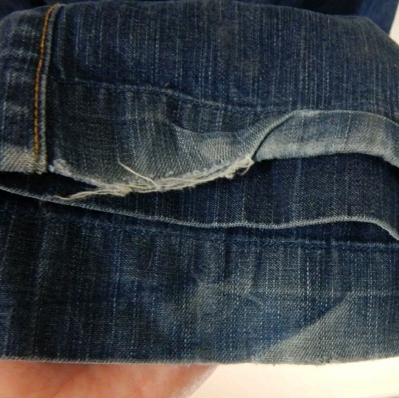 7 For All Mankind Blue Flare Jeans - Picture 3 of 8